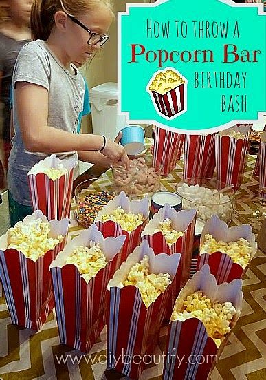 How To Host A Popcorn Bar And Outdoor Movie Night Diy Beautify