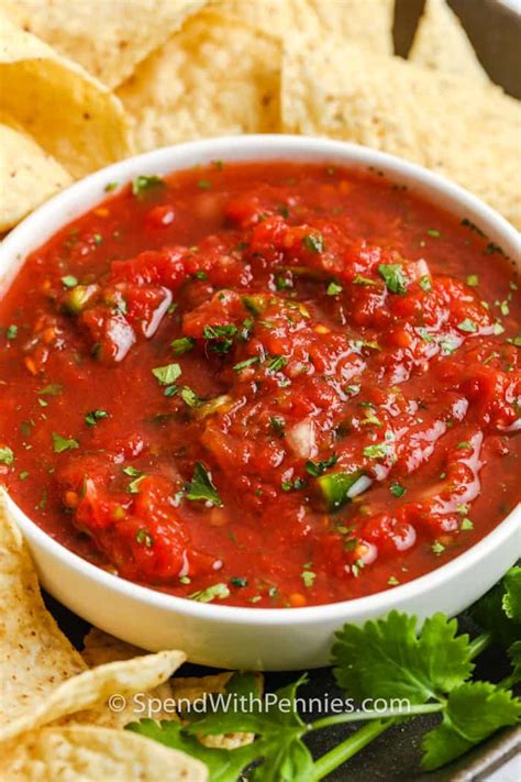 5 Minute Homemade Salsa Restaurant Style Spend With Pennies