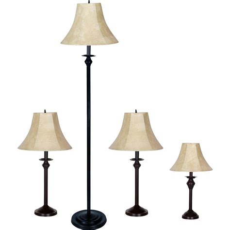 Better Homes And Gardens Traditional 4 Piece Table And Floor Lamp Set