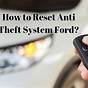How To Reset Anti Theft System Ford F150