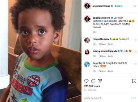 The Internet Cant Get Enough Of Angela Simmons 3 Year Old Son Calling