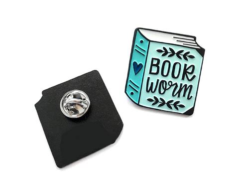 Bookworm For Her Reading Enamel Pin Book Brooch Best Friend T For Her Blue Badge In Pins
