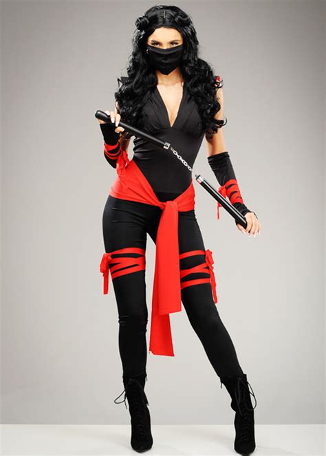 Womens Deluxe Cute Ninja Warrior Costume