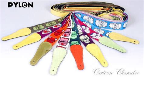 Pylon Cartoon Pattern Electric Guitar Strap Suspenders Knitted Fabric