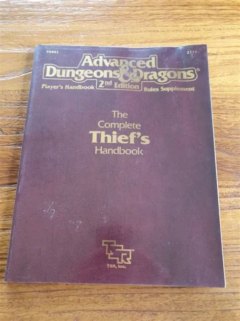 Advanced Dungeons And Dragons The Complete Thief S Handbook Rpg Tsr Ad