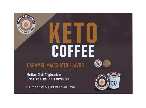 Having a drink heavy with fats, along with a boost of caffeine but the main reason to drink keto coffee is if you're trying to lower carbs (like the ones you'd find in milk and sugar) and increase your fat intake while still. Rapid Fire Carmel Macchiato Keto Coffee Pods, 12 ct ...