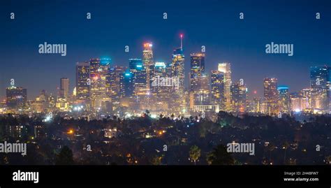 Los Angeles Night View Skyline Hi Res Stock Photography And Images Alamy
