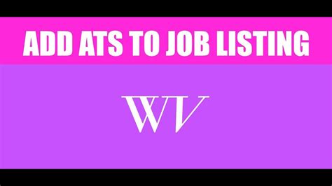 Add An Ats Link To Your Job Post Youtube