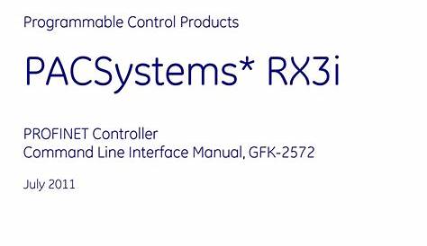 GE PACSYSTEMS RX3I COMMAND LINE INTERFACE MANUAL Pdf Download | ManualsLib