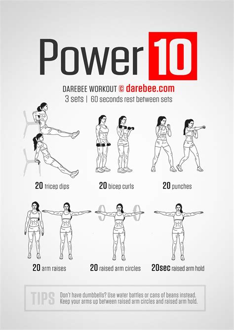 Power 10 Workout Tone Arms Workout Arm Workout Arm Workout No Equipment