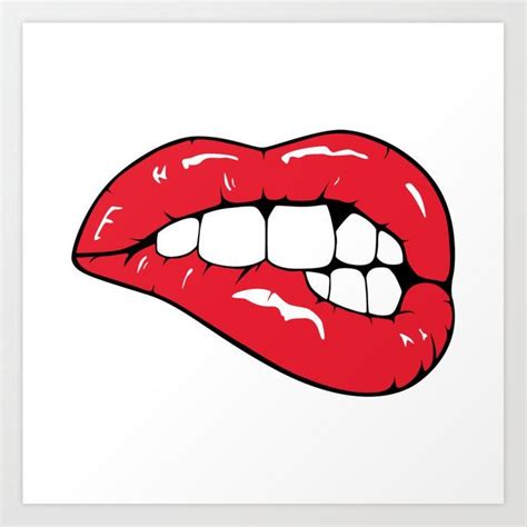 Red Lips Pop Art Art Print By Mydream Society6 Pop Art Print Pop