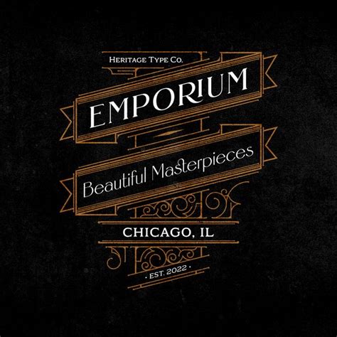 Emporium Masterpieces Chicago Ornamental Logo Design Template Customize It In Kittl