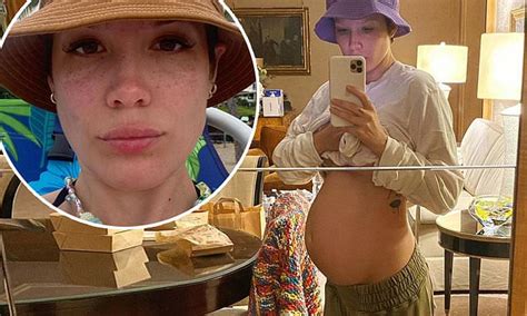 Pregnant Halsey Displays Growing Baby Bump In Revealing Mirror Selfie
