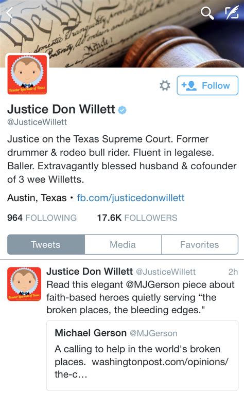 Trending Texas Supreme Court Judge Named Tweeter Laureate