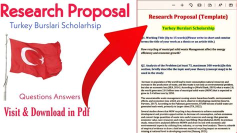 How To Write Research Proposal For Turkey Burslari Scholarship A