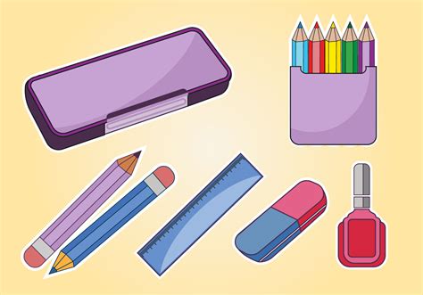 Student Pencil Case Vector Download Free Vectors
