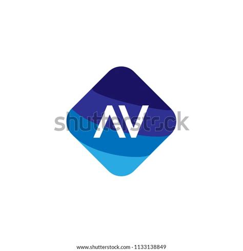 Initial Letter Av Logo Template Design Stock Vector Royalty Free
