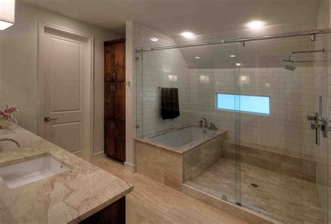 Whirlpool tub shower soaking combo via. Soaking tub shower combination ideas