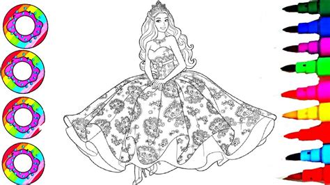 Download and print these free barbie coloring pages for free. Disney's Barbie in Rainbow Dress Coloring Sheet Coloring ...