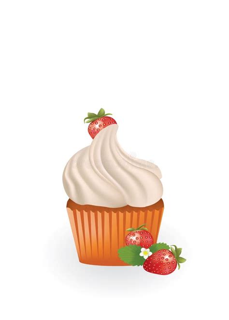 Strawberry Cupcake Stock Vector Illustration Of Delicious 178355238