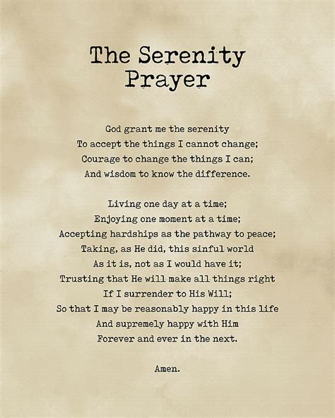 the serenity prayer reinhold niebuhr poem literature typewriter print 2 vintage greeting
