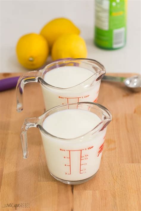 Next, pour milk into the same measuring cup until it reaches the 1 cup mark. How to Make Buttermilk step by step VIDEO - The Recipe Rebel