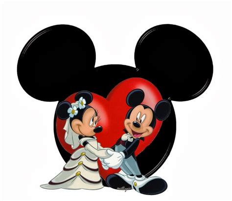 Minnie And Mickey Wedding Free Printables 디즈니 아트 월트 디즈니 만화 미키 마우스