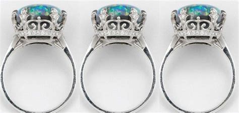 This Tiffany And Co Black Opal And Diamond Ring Features An Exceptional