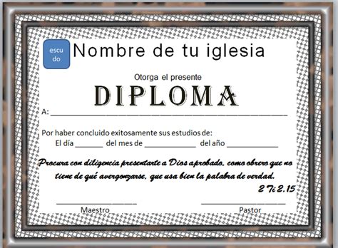 Certificados Y Diplomas Movimiento Biblico Lugo Otosection