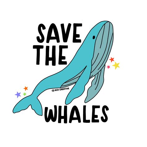 Save The Whales Stickers Rcr Creative