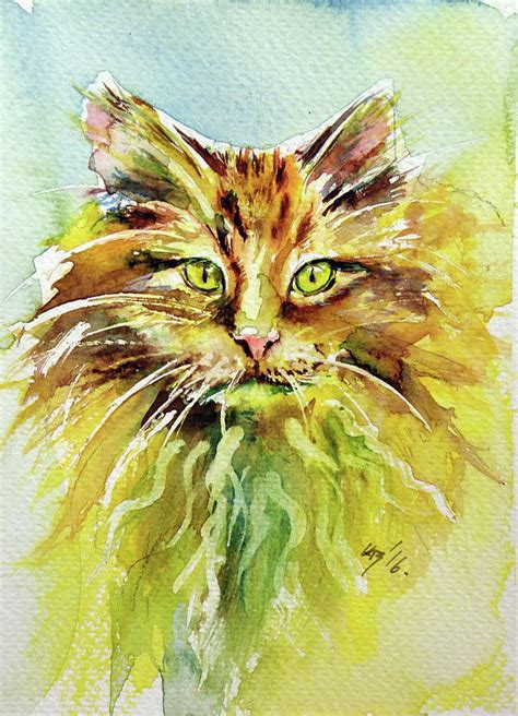 Cat Painting By Kovacs Anna Brigitta Fine Art America