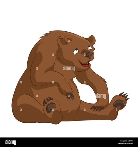 Vector Image Of Funny Cartoon Brown Bear Stock Photo Alamy