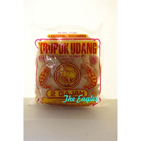 Jual Kerupuk Krupuk Udang Cap 2 Gajah Oleh Khas Solo 250gr Siap Goreng