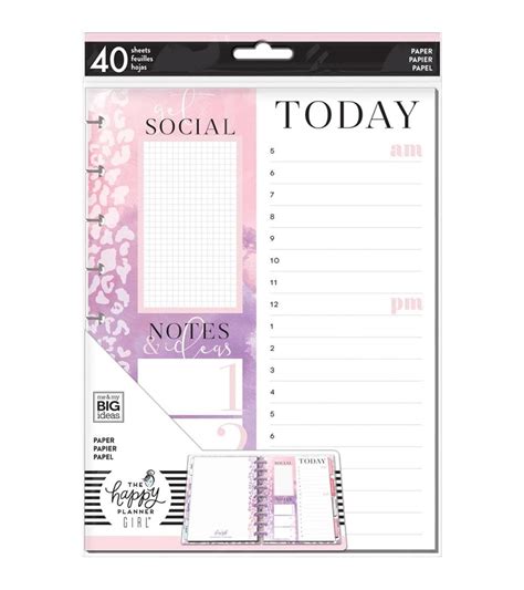 Mambi Happy Planner Fill Paper Classic Glam Girl Social