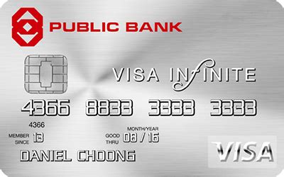 Get one of public bank's credit card and enjoy extensive cashbacks, reward points and amazing deals from local and international merchants. Public Bank Visa Infinite Credit Card by Public Bank