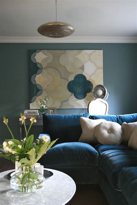 Free shipping by amazon +1 colors/patterns. Living Room | Teal Velvet Sofa | Oval Saarinen Coffee ...