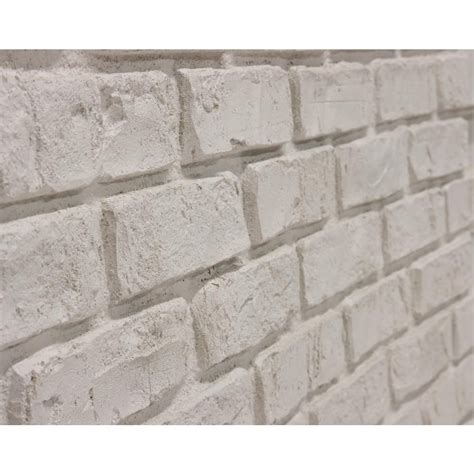 Urestone White 24 In X 46 38 In Faux Used Brick Panel 4 Pack