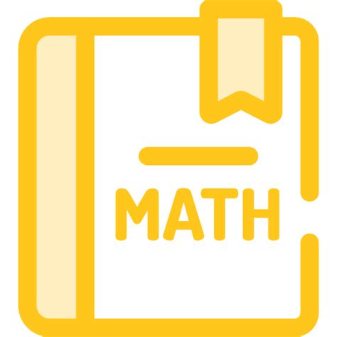 Math Book Monochrome Yellow Icon