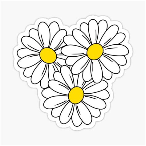 Daisies Sticker By Ilustrados Sf Redbubble