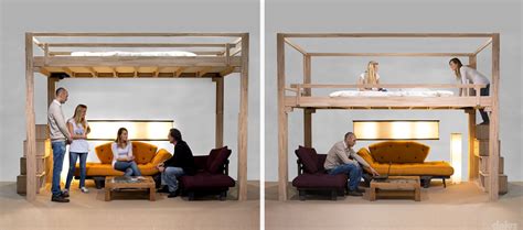 Ad esempio esistono i letti a soppalco singoli, dove il letto è posizionato nella parte superiore, mentre nella zona. Cama alta de madeira RISING by Cinius | Double loft beds ...