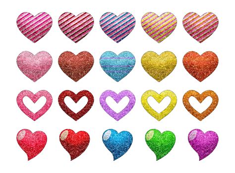 Hearts Colorful Glitter Free Image On Pixabay