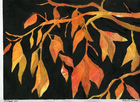 That Artist Woman How To Paint Abstract Autumn Leaves Painting
