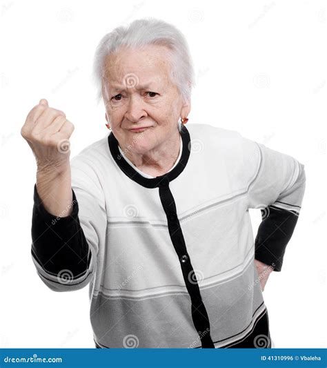 Old Woman In Angry Gesture Stock Photo Image 41310996