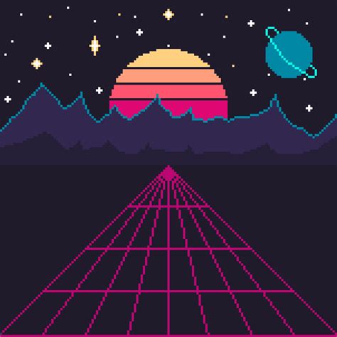 I Tried Creating Something In A Synthwave Style Rpixelart