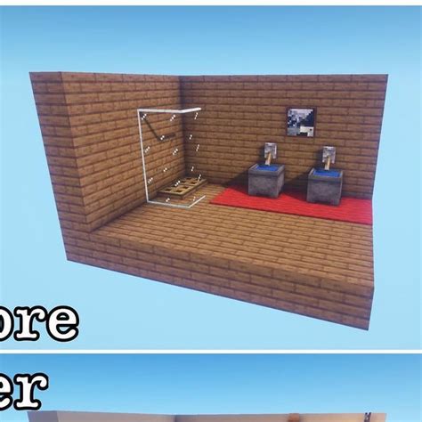 The Before And After Pictures Show How To Make A Room In Minecraft With