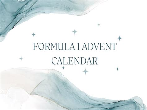 Formula 1 Advent Calendar Etsy