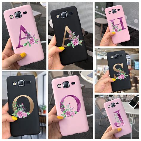 Galaxy J7 Core J7 Nxt J701f J7 Neo J701m Alphabet Letter Flower Silicone Case Galaxy J7nxt