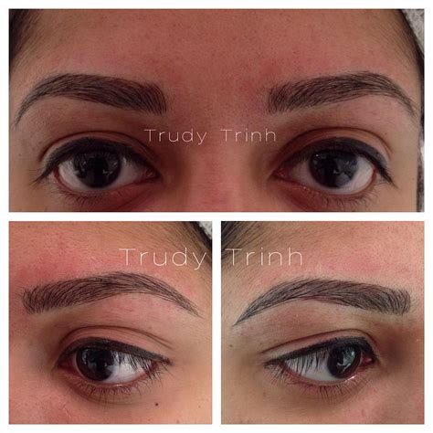 Dense And Fuller Brows Achieved With Permanent Makeup Hair Strokes At