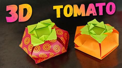 3d Tomatoes Origami How To Make A Paper Tomato Youtube