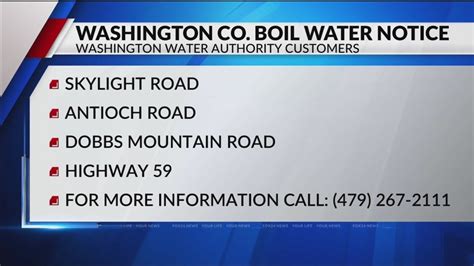Precautionary Boil Order Issued For Washington Water Authority Youtube